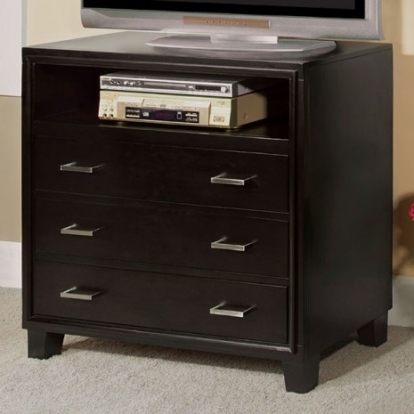 Furniture of America Enrico Contemporary Solid with Wood Veneer Espresso Media Chest Model CM7088TV