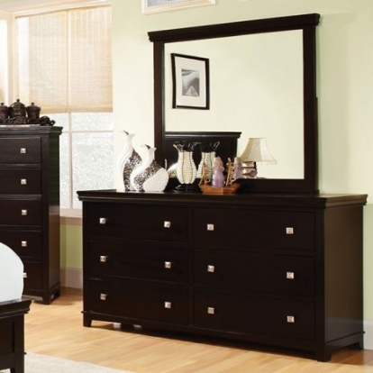 Furniture of America Spruce Transitional Solid with Wood Veneer Espresso Dresser Model CM7113EX-D