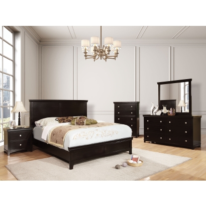 Spruce Espresso 5 Piece Queen Bedroom Set with Chest Model CM7113EX-Q-5PC-CHEST by Furniture of America