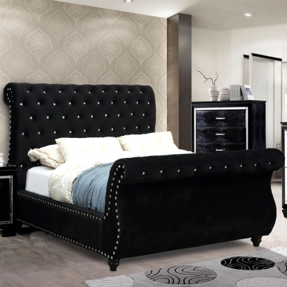 Noella Black Queen Bed Model CM7128BK-Q-BED-VN by Furniture of America