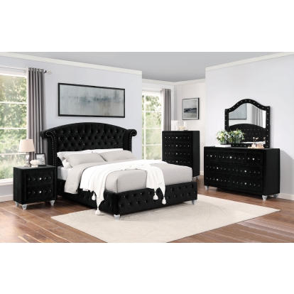Zohar Black Queen Bed Model CM7130BK-Q-BED by Furniture of America