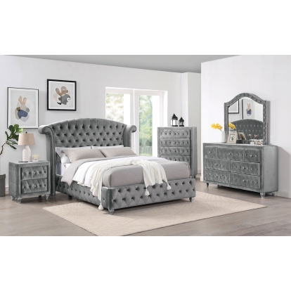 Zohar Gray Queen Bed Model CM7130GY-Q-BED by Furniture of America