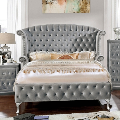 Alzir Gray Queen Bed Model CM7150Q-BED by Furniture of America