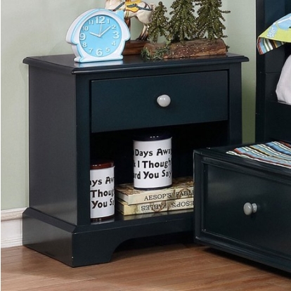 Furniture of America Diane Transitional Solid with Wood Paper Veneer Blue Night Stand Model CM7158BL-N-VN
