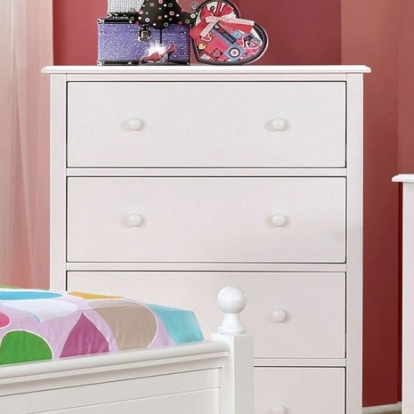 Furniture of America Dani Transitional Solid with Wood Veneer White Chest Model CM7159WH-C-VN