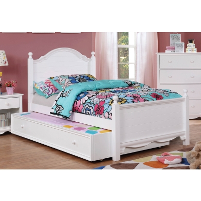 Dani White Twin Bed Model CM7159WH-T-BED-VN by Furniture of America