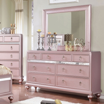 Ariston Rose Gold Dresser Model CM7170RG-D by Furniture of America