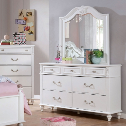 Belva White Dresser Model CM7174D by Furniture of America