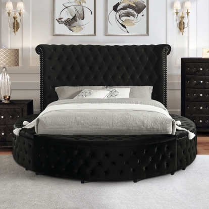 Delilah Black Queen Bed Model CM7177BK-Q-BED by Furniture of America