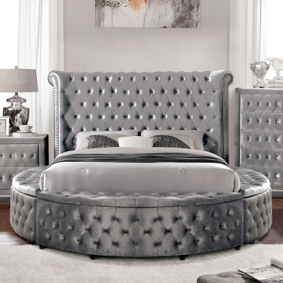Delilah Gray Queen Bed Model CM7177GY-Q-BED by Furniture of America