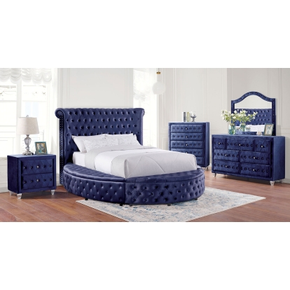 Sansom Blue Queen Bed Model CM7178BL-Q-BED by Furniture of America