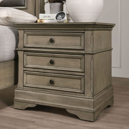 Lasthenia Antique Warm Gray Night Stand Model CM7181N by Furniture of America