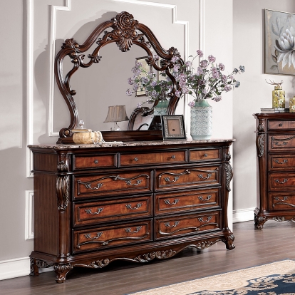 Rosewood Dark Oak Dresser Model CM7183D by Furniture of America