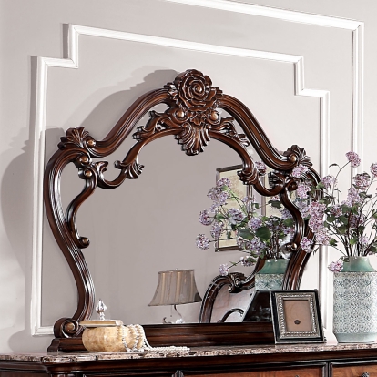 Rosewood Dark Oak Mirror Model CM7183M by Furniture of America