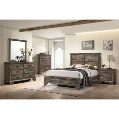 Fortworth Gray Queen Bed Model CM7186Q by Furniture of America