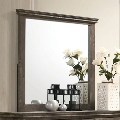 Furniture of America Fortworth Transitional Solid with Wood Gray Mirror Model CM7186M