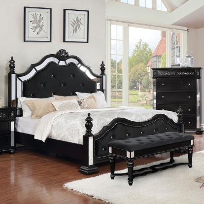 Azha Black Queen Bed Model CM7194BK-Q-BED by Furniture of America