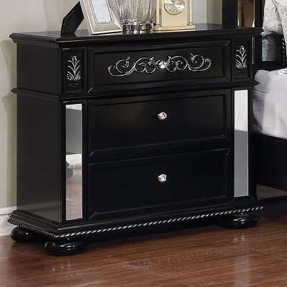 Azha Black Night Stand Model CM7194BK-N by Furniture of America