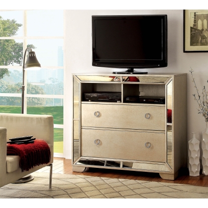 Loraine Champagne Media Chest Model CM7195TV by Furniture of America