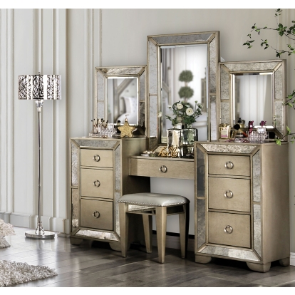 Maribel Champagne Vanity Set Model CM7195V-SET by Furniture of America