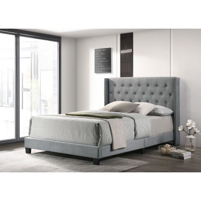 Jenelle Light Gray Full Bed Model CM7216LG-F by Furniture of America