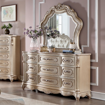 Rosalind Gold/Ivory Dresser Model CM7243GL-D by Furniture of America