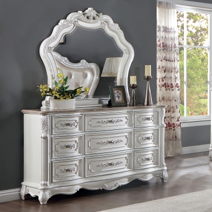 Rosalind Pearl White Dresser Model CM7243WH-D by Furniture of America