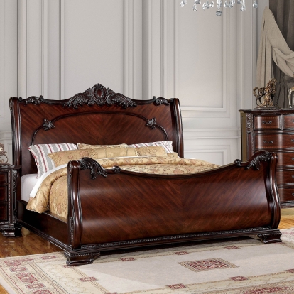 Bellefonte Brown Cherry Queen Bed Model CM7277Q-BED by Furniture of America