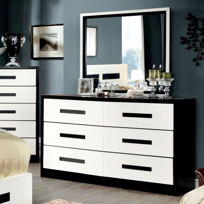 Rutger White/Black Dresser Model CM7292D by Furniture of America