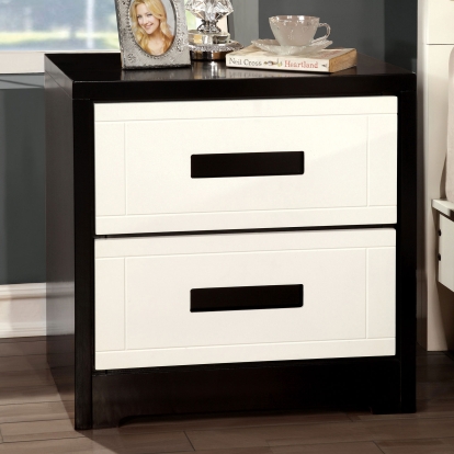 Rutger White/Black Night Stand Model CM7292N by Furniture of America