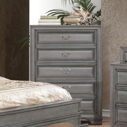 Furniture of America Brandt Transitional Solid with Wood Veneer Gray Chest Model CM7302GY-C