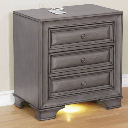 Brandt Gray Night Stand Model CM7302GY-N by Furniture of America