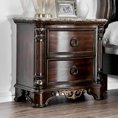 Menodora Brown Cherry Night Stand Model CM7311N by Furniture of America