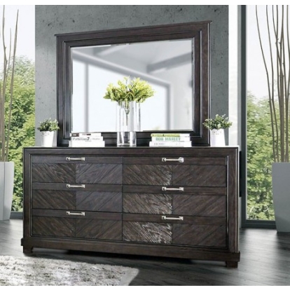 Furniture of America Argyros Transitional Solid with Wood Veneer Espresso Dresser Model CM7315D