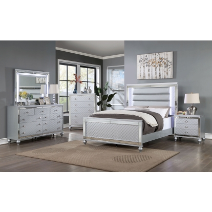 Calandria Silver Queen Bed Model CM7320SV-Q-BED by Furniture of America