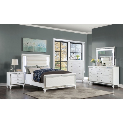 Calandria White Queen Bed Model CM7320WH-Q-BED by Furniture of America
