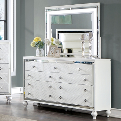 Calandria White Dresser Model CM7320WH-D by Furniture of America