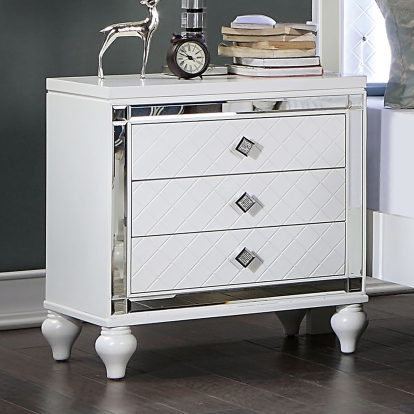 Calandria White Night Stand Model CM7320WH-N by Furniture of America