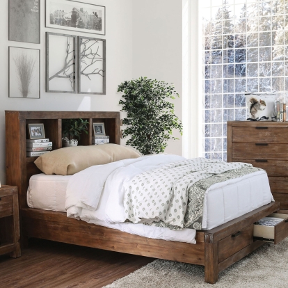 Mcallen Weathered Light Oak Queen Bed Model CM7360BC-Q-BED by Furniture of America