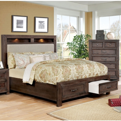 Tywyn Dark Oak Queen Bed Model CM7365A-Q-BED by Furniture of America