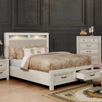 Tywyn Antique White California King Bed Model CM7365WH-CK-BED by Furniture of America