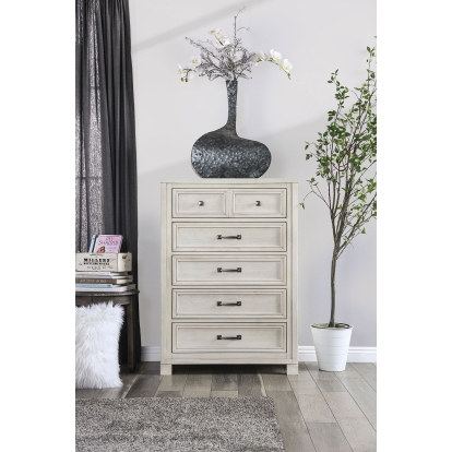 Tywyn Antique White Chest Model CM7365WH-C by Furniture of America