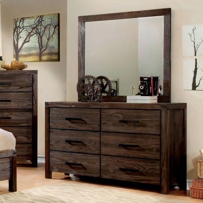 Rexburg Wire-Brushed Rustic Brown Dresser Model CM7382D by Furniture of America