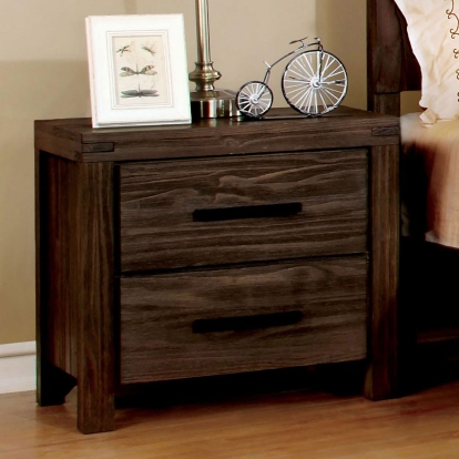 Rexburg Wire-Brushed Rustic Brown Night Stand Model CM7382N by Furniture of America