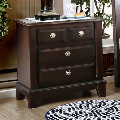 Litchville Brown Cherry Night Stand Model CM7383N by Furniture of America