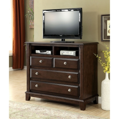 Litchville Brown Cherry Media Chest Model CM7383TV by Furniture of America