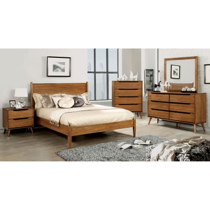 Lennart Oak 5 Piece Queen Bedroom Set with Chest Model CM7386A-Q-5PC-CHEST by Furniture of America