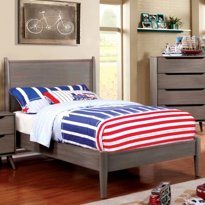 Lennart Gray Twin Bed Model CM7386GY-T-BED by Furniture of America