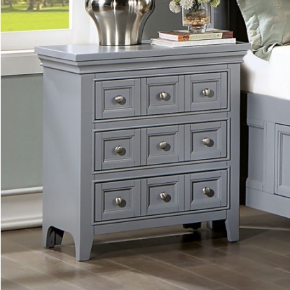 Furniture Of America Castlile Transitional Solid Wood, Others Gray Night Stand | CM7413GY-N