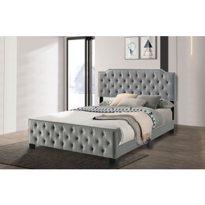 Charlize Gray Queen Bed Model CM7414LG-Q by Furniture of America